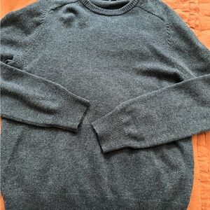 J. Crew Men's 100% Wool Charcoal Crewneck Sweater